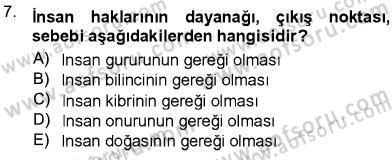 Adalet Meslek Etiği Dersi 2012 - 2013 Yılı (Final) Dönem Sonu Sınav Soruları 7. Soru