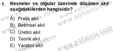 Adalet Meslek Etiği Dersi 2014 - 2015 Yılı (Vize) Ara Sınavı 1. Soru