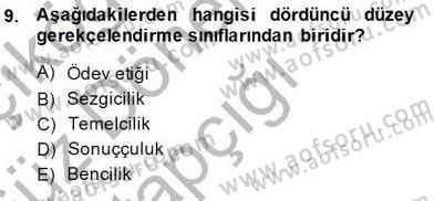 Adalet Meslek Etiği Dersi 2014 - 2015 Yılı (Vize) Ara Sınavı 9. Soru