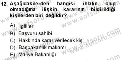 Adalet Meslek Etiği Dersi 2014 - 2015 Yılı (Final) Dönem Sonu Sınav Soruları 12. Soru