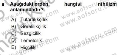 Adalet Meslek Etiği Dersi 2015 - 2016 Yılı (Vize) Ara Sınavı 9. Soru