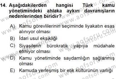 Adalet Meslek Etiği Dersi 2016 - 2017 Yılı (Vize) Ara Sınav Soruları 14. Soru