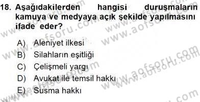 Adalet Meslek Etiği Dersi 2016 - 2017 Yılı (Vize) Ara Sınav Soruları 18. Soru