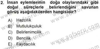 Adalet Meslek Etiği Dersi 2016 - 2017 Yılı (Vize) Ara Sınav Soruları 2. Soru