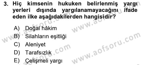Adalet Meslek Etiği Dersi 2017 - 2018 Yılı (Final) Dönem Sonu Sınav Soruları 3. Soru
