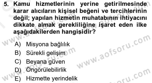 Adalet Meslek Etiği Dersi 2017 - 2018 Yılı (Final) Dönem Sonu Sınav Soruları 5. Soru