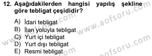 Hukuk Dili Ve Adli Yazışmalar Dersi 2012 - 2013 Yılı (Final) Dönem Sonu Sınav Soruları 12. Soru
