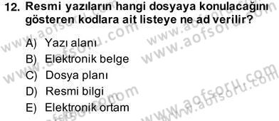 Hukuk Dili Ve Adli Yazışmalar Dersi 2013 - 2014 Yılı (Vize) Ara Sınavı 12. Soru