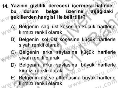 Hukuk Dili Ve Adli Yazışmalar Dersi 2013 - 2014 Yılı (Vize) Ara Sınav Soruları 14. Soru