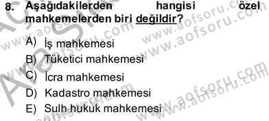 Hukuk Dili Ve Adli Yazışmalar Dersi 2013 - 2014 Yılı (Vize) Ara Sınav Soruları 8. Soru