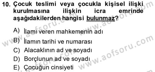 Hukuk Dili Ve Adli Yazışmalar Dersi 2014 - 2015 Yılı (Final) Dönem Sonu Sınav Soruları 10. Soru