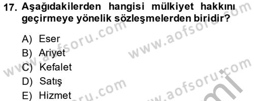 Hukuk Dili Ve Adli Yazışmalar Dersi 2014 - 2015 Yılı (Final) Dönem Sonu Sınav Soruları 17. Soru