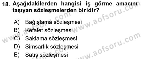 Hukuk Dili Ve Adli Yazışmalar Dersi 2015 - 2016 Yılı (Final) Dönem Sonu Sınav Soruları 18. Soru