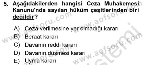 Hukuk Dili Ve Adli Yazışmalar Dersi 2015 - 2016 Yılı (Final) Dönem Sonu Sınav Soruları 5. Soru
