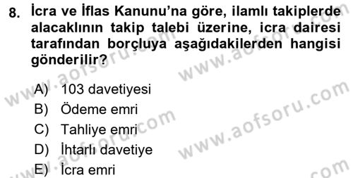 Hukuk Dili Ve Adli Yazışmalar Dersi 2015 - 2016 Yılı (Final) Dönem Sonu Sınav Soruları 8. Soru