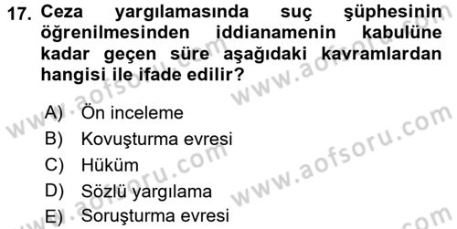 Hukuk Dili Ve Adli Yazışmalar Dersi 2016 - 2017 Yılı (Vize) Ara Sınav Soruları 17. Soru