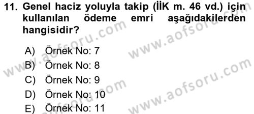 Hukuk Dili Ve Adli Yazışmalar Dersi 2016 - 2017 Yılı (Final) Dönem Sonu Sınavı 11. Soru