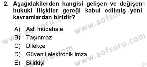 Hukuk Dili Ve Adli Yazışmalar Dersi 2017 - 2018 Yılı (Vize) Ara Sınav Soruları 2. Soru