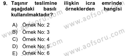 Hukuk Dili Ve Adli Yazışmalar Dersi 2017 - 2018 Yılı (Final) Dönem Sonu Sınav Soruları 9. Soru