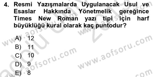 Hukuk Dili Ve Adli Yazışmalar Dersi 2018 - 2019 Yılı 3 Ders Sınavı 4. Soru