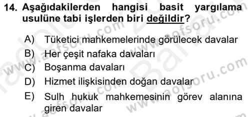 Hukuk Dili Ve Adli Yazışmalar Dersi 2018 - 2019 Yılı (Vize) Ara Sınav Soruları 14. Soru