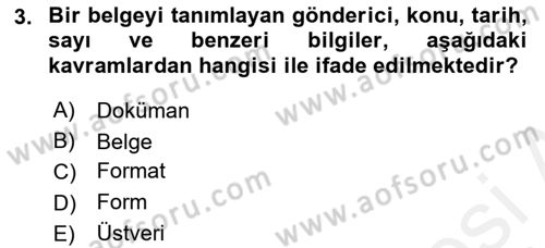 Hukuk Dili Ve Adli Yazışmalar Dersi 2018 - 2019 Yılı (Final) Dönem Sonu Sınav Soruları 3. Soru