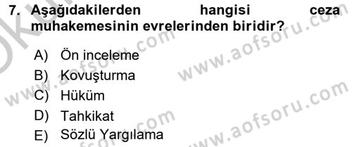 Hukuk Dili Ve Adli Yazışmalar Dersi 2018 - 2019 Yılı Yaz Okulu Sınavı 7. Soru