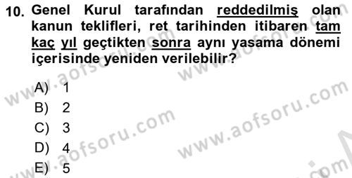 Hukuk Dili Ve Adli Yazışmalar Dersi 2020 - 2021 Yılı Yaz Okulu Sınavı 10. Soru