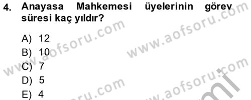 İdari Yargı Dersi 2014 - 2015 Yılı (Final) Dönem Sonu Sınav Soruları 4. Soru