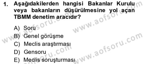 İdari Yargı Dersi 2014 - 2015 Yılı Tek Ders Sınav Soruları 1. Soru