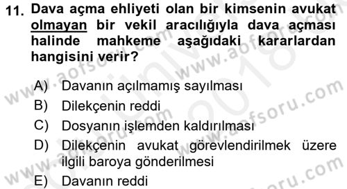 İdari Yargı Dersi 2017 - 2018 Yılı 3 Ders Sınav Soruları 11. Soru