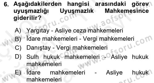 İdari Yargı Dersi 2017 - 2018 Yılı (Vize) Ara Sınavı 6. Soru