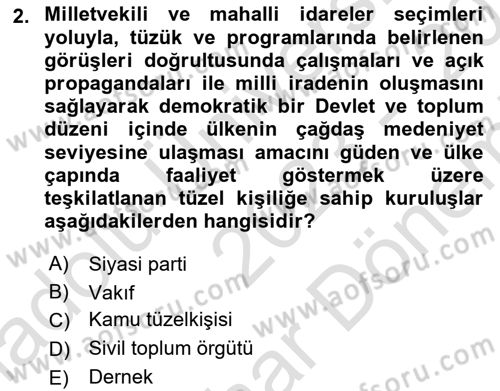 İdari Yargı Dersi 2023 - 2024 Yılı (Final) Dönem Sonu Sınav Soruları 2. Soru