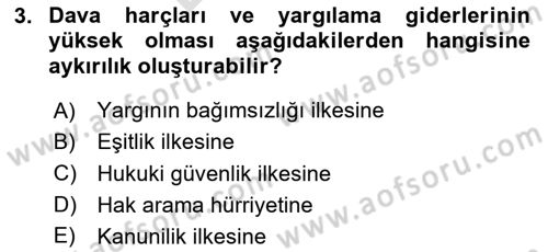 İdari Yargı Dersi 2025 - 2026 Yılı (Final) Dönem Sonu Sınav Soruları 3. Soru