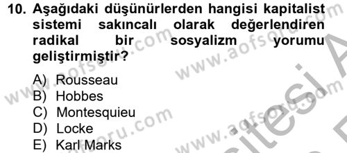 İnsan Hakları Ve Kamu Özgürlükleri Dersi 2012 - 2013 Yılı (Vize) Ara Sınav Soruları 10. Soru