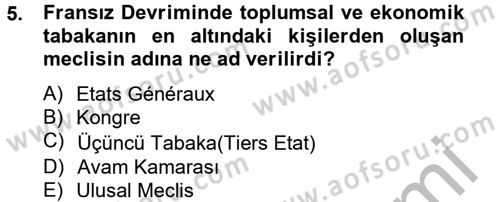 İnsan Hakları Ve Kamu Özgürlükleri Dersi 2012 - 2013 Yılı (Vize) Ara Sınav Soruları 5. Soru