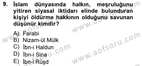 İnsan Hakları Ve Kamu Özgürlükleri Dersi 2012 - 2013 Yılı (Vize) Ara Sınav Soruları 9. Soru