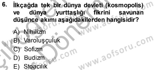 İnsan Hakları Ve Kamu Özgürlükleri Dersi 2013 - 2014 Yılı (Vize) Ara Sınav Soruları 6. Soru