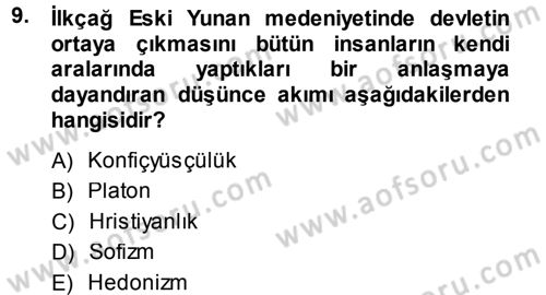 İnsan Hakları Ve Kamu Özgürlükleri Dersi 2013 - 2014 Yılı (Vize) Ara Sınav Soruları 9. Soru