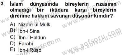 İnsan Hakları Ve Kamu Özgürlükleri Dersi 2013 - 2014 Yılı Tek Ders Sınav Soruları 3. Soru