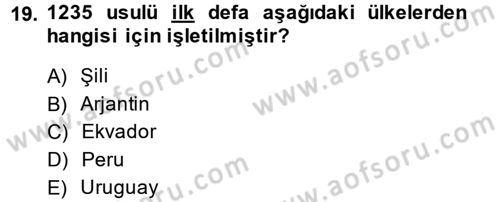 İnsan Hakları Ve Kamu Özgürlükleri Dersi 2014 - 2015 Yılı (Vize) Ara Sınav Soruları 19. Soru