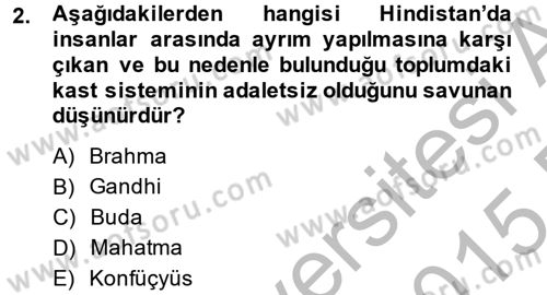 İnsan Hakları Ve Kamu Özgürlükleri Dersi 2014 - 2015 Yılı (Final) Dönem Sonu Sınav Soruları 2. Soru