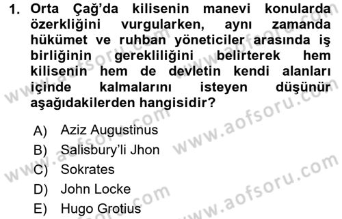 İnsan Hakları Ve Kamu Özgürlükleri Dersi 2017 - 2018 Yılı (Vize) Ara Sınav Soruları 1. Soru
