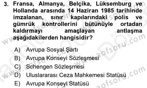 İnsan Hakları Ve Kamu Özgürlükleri Dersi 2017 - 2018 Yılı (Final) Dönem Sonu Sınav Soruları 3. Soru