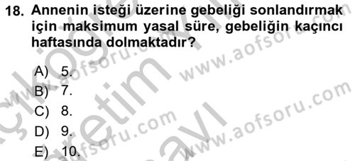 İnsan Hakları Ve Kamu Özgürlükleri Dersi 2018 - 2019 Yılı Yaz Okulu Sınav Soruları 18. Soru