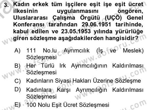 İnsan Hakları Ve Kamu Özgürlükleri Dersi 2018 - 2019 Yılı Yaz Okulu Sınav Soruları 3. Soru