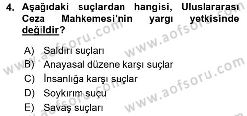 İnsan Hakları Ve Kamu Özgürlükleri Dersi 2022 - 2023 Yılı Yaz Okulu Sınav Soruları 4. Soru