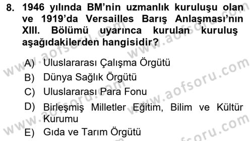İnsan Hakları Ve Kamu Özgürlükleri Dersi 2022 - 2023 Yılı Yaz Okulu Sınav Soruları 8. Soru