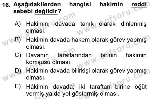İnsan Hakları Ve Kamu Özgürlükleri Dersi 2024 - 2025 Yılı (Final) Dönem Sonu Sınav Soruları 16. Soru