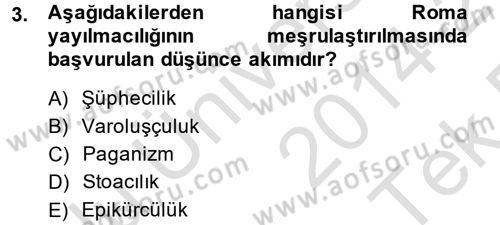 İnsan Hakları Ve Kamu Özgürlükleri -x Dersi 2014 - 2015 Yılı Tek Ders Sınav Soruları 3. Soru